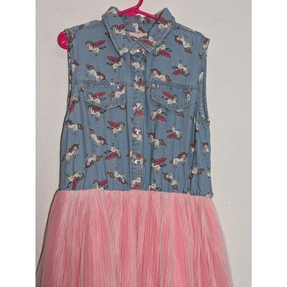 Little Lass Dress Animal Print Unicorn Size 10/12 - Picture 2 of 4